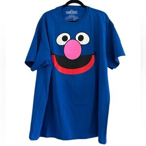 Unisex Sesame Street Grover Face T-Shirt - Official Licensed Merchandise Sz XXL